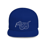 Snake Outline Snapback Hat — Minimalist Reptile Streetwear