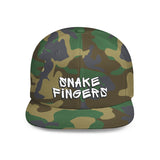Snake Fingers Flat Bill Snapback Hat — BJJ Streetwear Cap