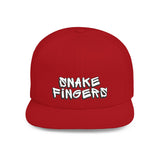Snake Fingers Flat Bill Snapback Hat — BJJ Streetwear Cap