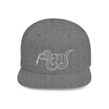 Snake Outline Snapback Hat — Minimalist Reptile Streetwear