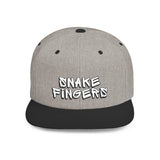 Snake Fingers Flat Bill Snapback Hat — BJJ Streetwear Cap