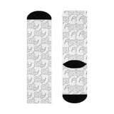 Cushioned Crew Socks — Snake Pattern Comfort Socks