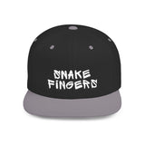 Snake Fingers Flat Bill Snapback Hat — BJJ Streetwear Cap