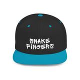 Snake Fingers Flat Bill Snapback Hat — BJJ Streetwear Cap