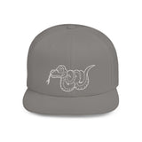 Snake Outline Snapback Hat — Minimalist Reptile Streetwear