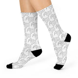 Cushioned Crew Socks — Snake Pattern Comfort Socks