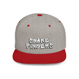 Snake Fingers Flat Bill Snapback Hat — BJJ Streetwear Cap