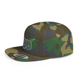 Snake Outline Snapback Hat — Minimalist Reptile Streetwear