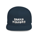 Snake Fingers Flat Bill Snapback Hat — BJJ Streetwear Cap