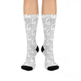 Cushioned Crew Socks — Snake Pattern Comfort Socks
