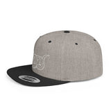 Snake Outline Snapback Hat — Minimalist Reptile Streetwear