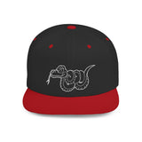 Snake Outline Snapback Hat — Minimalist Reptile Streetwear