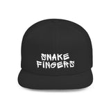Snake Fingers Flat Bill Snapback Hat — BJJ Streetwear Cap