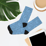 All Over Socks Blue